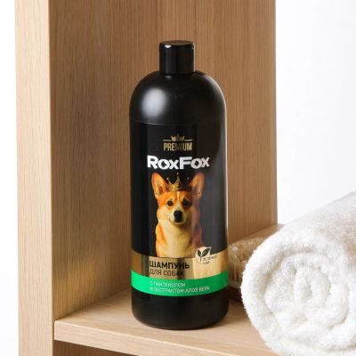 Лот: 25746443. Фото: 1. Шампунь RoxFox, для собак, 1 л... Косметика для животных