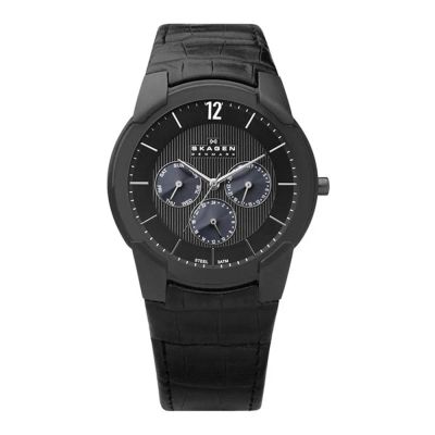 Лот: 23831577. Фото: 1. Мужские часы SKAGEN Leather 856XLBLB. Оригинальные наручные часы