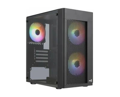 Лот: 24946868. Фото: 1. Корпус mATX Б_БП AeroCool HEXFORM-G-BK-v2... Корпуса, блоки питания