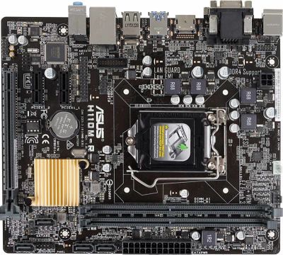 Лот: 17846792. Фото: 1. ASUS H110M-R/C/SI DDR4 H110M-R... Материнские платы