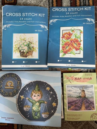 Лот: 22837883. Фото: 1. Вышивки (остатки: в комплекте... Вышивание