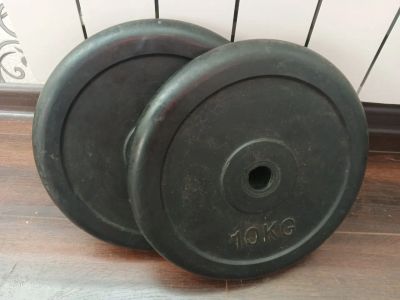 Лот: 20582213. Фото: 1. Блины 10 кг (2 шт.). Штанги, блины