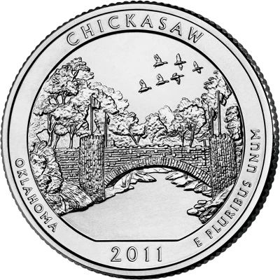 Лот: 21452588. Фото: 1. 25 центов 2011 г Оклахома. Америка
