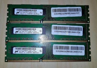 Лот: 11131481. Фото: 1. Micron 3 x 2 Gb, 1333 MHz DDR3... Оперативная память