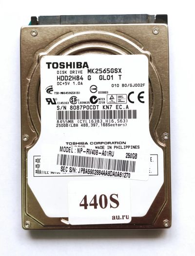 Лот: 18270742. Фото: 1. Жесткий диск SATA-II 2,5 Toshiba... Жёсткие диски (HDD)