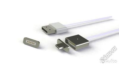 Лот: 9208081. Фото: 1. Магнитная зарядка micro USB... Дата-кабели, переходники