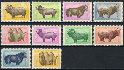 Лот: 18217786. Фото: 1. 1958. Монголия. Монгольские животные... Марки