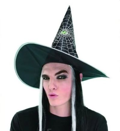 Лот: 6666188. Фото: 1. Колпак с паутиной и черно-белыми... Карнавальные маски, шляпы, аксессуары