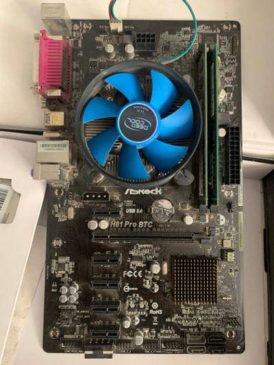 Лот: 20826648. Фото: 1. Сборка asrock h81 pro btc. Материнские платы