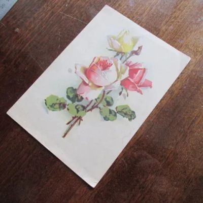 Лот: 23335772. Фото: 1. Открытка Розы 1957 Таллин филателистическая... Открытки, конверты