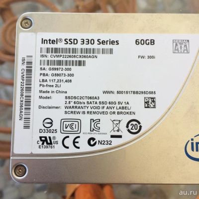 Лот: 8595920. Фото: 1. Диск Intel ssd 330 series 60Gb. SSD-накопители