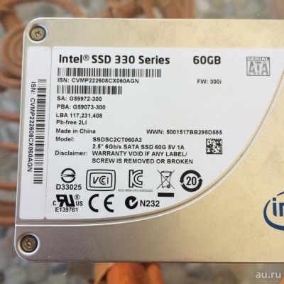 Лот: 8030115. Фото: 1. Диск Intel ssd 330 series 60Gb... SSD-накопители