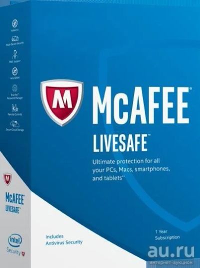 Лот: 10138269. Фото: 1. McAfee® LiveSafe™ подписка на... Системные