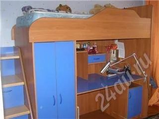 Лот: 398419. Фото: 1. Детская мебель (кровать+стол+шкаф... Красноярск