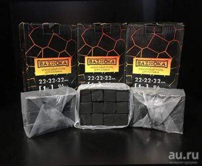Лот: 13267153. Фото: 1. Уголь для кальяна Bazooka 96 кубиков... Аксессуары и запчасти для кальянов