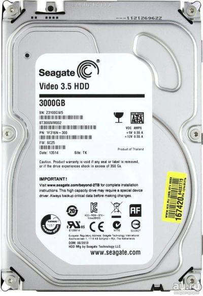Лот: 11284621. Фото: 1. Комплект Seagate ST3000VM002 3Тб... Жёсткие диски (HDD)
