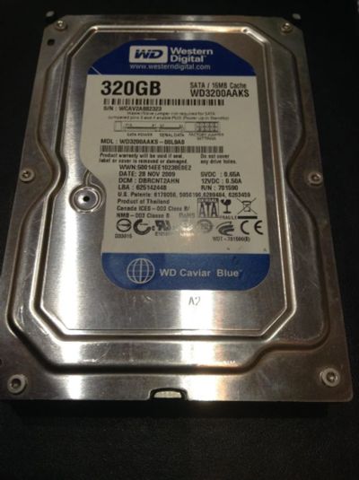 Лот: 10394093. Фото: 1. 320Gb Western Digital. Жёсткие диски (HDD)