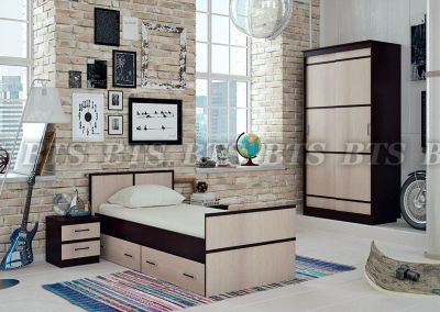 Лот: 8772966. Фото: 1. Кровать Сакура 0,9м с ящиками. Детские кровати и кроватки