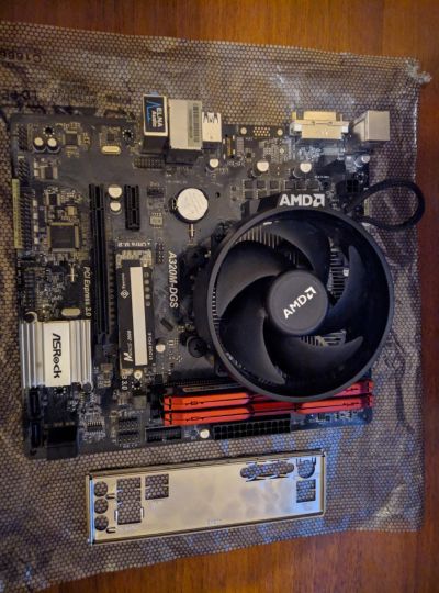 Лот: 15250683. Фото: 1. Комплект Ryzen 5 1600 16Gb ddr4... Комплекты запчастей
