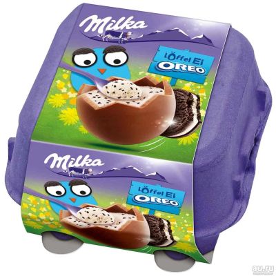 Лот: 13442731. Фото: 1. Шоколадные яйца Milka Löffel-Ei... Шоколад, конфеты