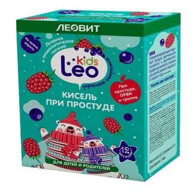 Лот: 23723990. Фото: 1. Леовит Leo Kids Кисель для детей... Лекарства