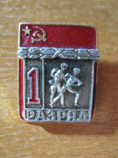 Лот: 19144871. Фото: 1. Значок 1 разряд. Дзюдо. Накладной... Другое (значки, медали, жетоны)