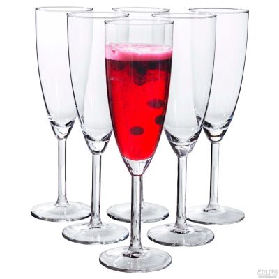 Лот: 13511362. Фото: 1. Бокал для шампанского, прозрачное... Кружки, стаканы, бокалы