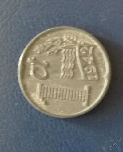 Лот: 5552542. Фото: 1. 1 цент Нидерланды 1942. Европа