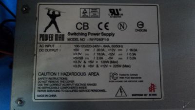 Лот: 16756964. Фото: 1. Power Man model IW-P240F1-0, 225W... Корпуса, блоки питания