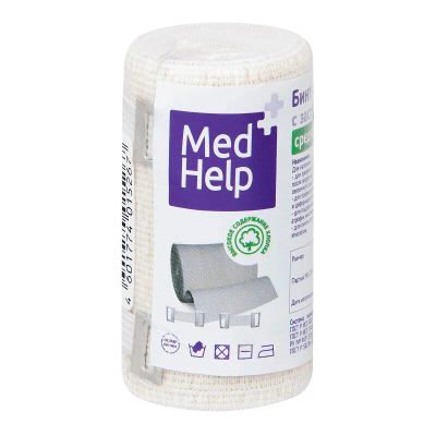 Лот: 23720294. Фото: 1. MedHelp Бинт медицинский эластичный... Лекарства