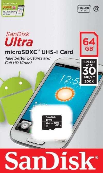 Лот: 5335860. Фото: 1. Карта памяти microSD XC 64 GB... Карты памяти