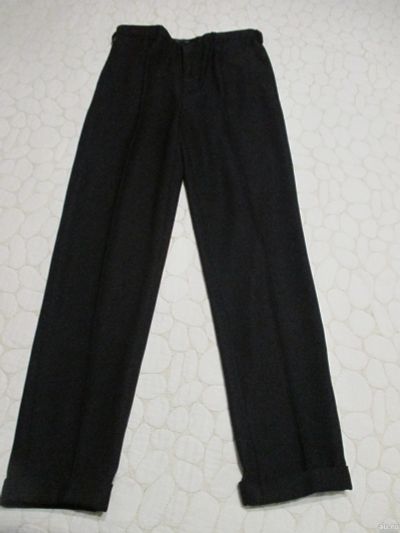 Лот: 14591550. Фото: 1. брюки школьные на манжетах черные... Брюки, шорты, джинсы