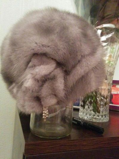 Лот: 6124386. Фото: 1. Шапка Норковая серого цвета. Головные уборы