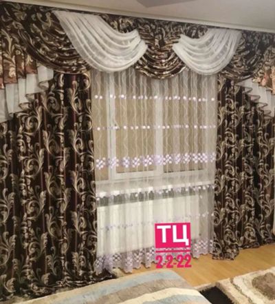 Лот: 16492685. Фото: 1. Шторы новые (расцветка на втором... Шторы, тюль