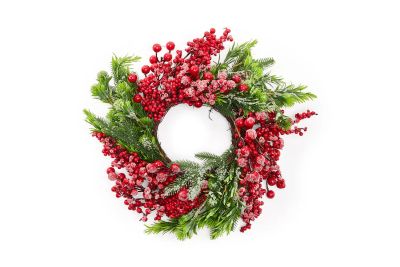 Лот: 24778266. Фото: 1. Еловый венок с ягодами HOFF 39984. Другое (кухонная мебель)
