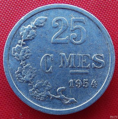 Лот: 1581720. Фото: 1. (№568-4/LF) 25 сантимов 1954... Европа