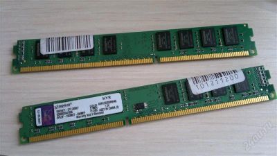 Лот: 1764235. Фото: 1. 2 штуки RAM Kingston KVR1333D3N94G... Оперативная память