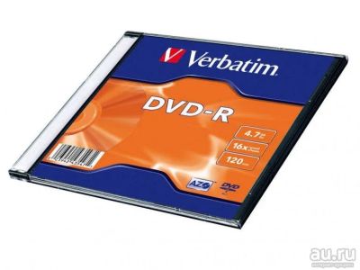 Лот: 14358350. Фото: 1. Диск DVD-R Verbatim 16x в пластиковом... CD, DVD, BluRay