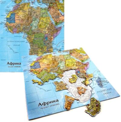 Лот: 7870668. Фото: 1. Карта-пазл, Африка Новое!. Пазлы