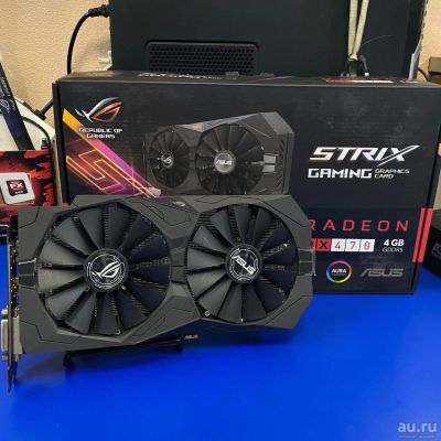 Лот: 16465384. Фото: 1. Видеокарта ASUS AMD Radeon RX... Видеокарты