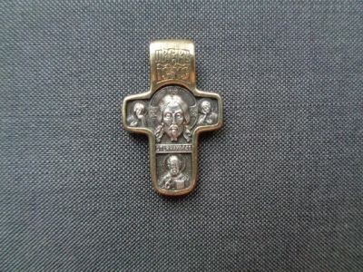 Лот: 10688682. Фото: 1. нательный православный серебряный... Кулоны, подвески