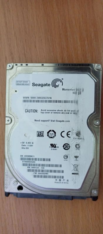 Лот: 18390347. Фото: 1. Жесткий диск Seagate 500gb ST9500325AS. Жёсткие диски