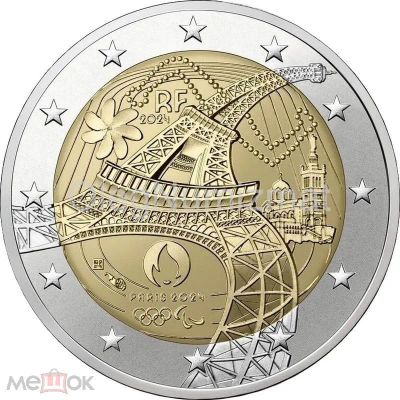 Лот: 22848815. Фото: 1. Франция 2 евро 2024 года. Олимпийские... Европа