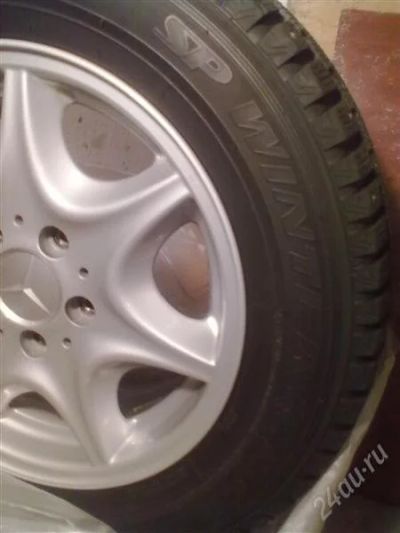 Лот: 1217195. Фото: 1. Литье Mercedes (оригинал) + Dunlop... Шины на дисках