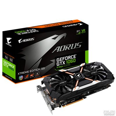 Лот: 13266634. Фото: 1. Продам видеокарту GTX 1060 AORUS... Видеокарты