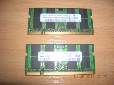 Лот: 1126645. Фото: 1. SO-DIMM DDR2 1GB Samsung (неисправная... Оперативная память