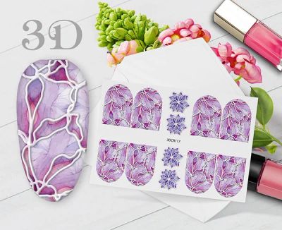 Лот: 11481659. Фото: 1. Слайдер-дизайн 3D - 3DCR117 Malgrat... Украшения, дизайн ногтей