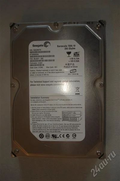 Лот: 999295. Фото: 1. IDE Seagate 200 Gb Barracuda 7200... Жёсткие диски (HDD)