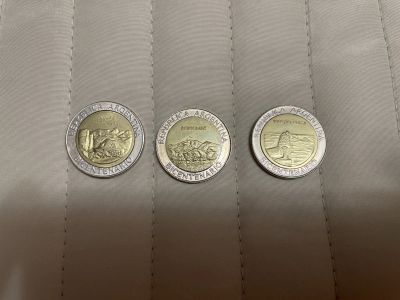Лот: 17309724. Фото: 1. 3 Монеты 1 песо 2010 Аргентина. Америка