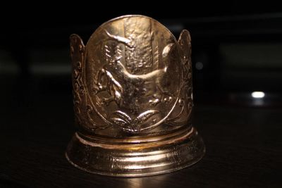 Лот: 6386127. Фото: 1. подстаканник "Добыча". Кружки, стаканы, бокалы